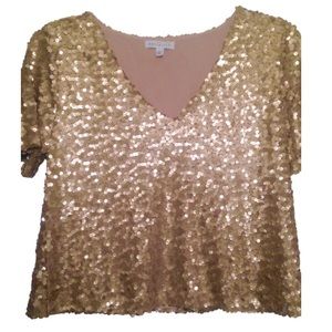Socialite Gold Sequin Top